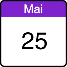 Kalender Icon vom 25ten Mai
