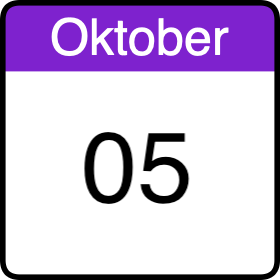 Kalender Icon vom 05 Oktober