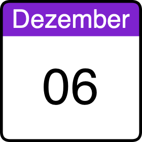 Kalender Icon vom 06 Dezember