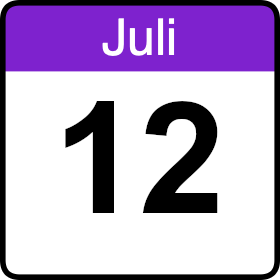 Kalender Icon vom 13 Juli